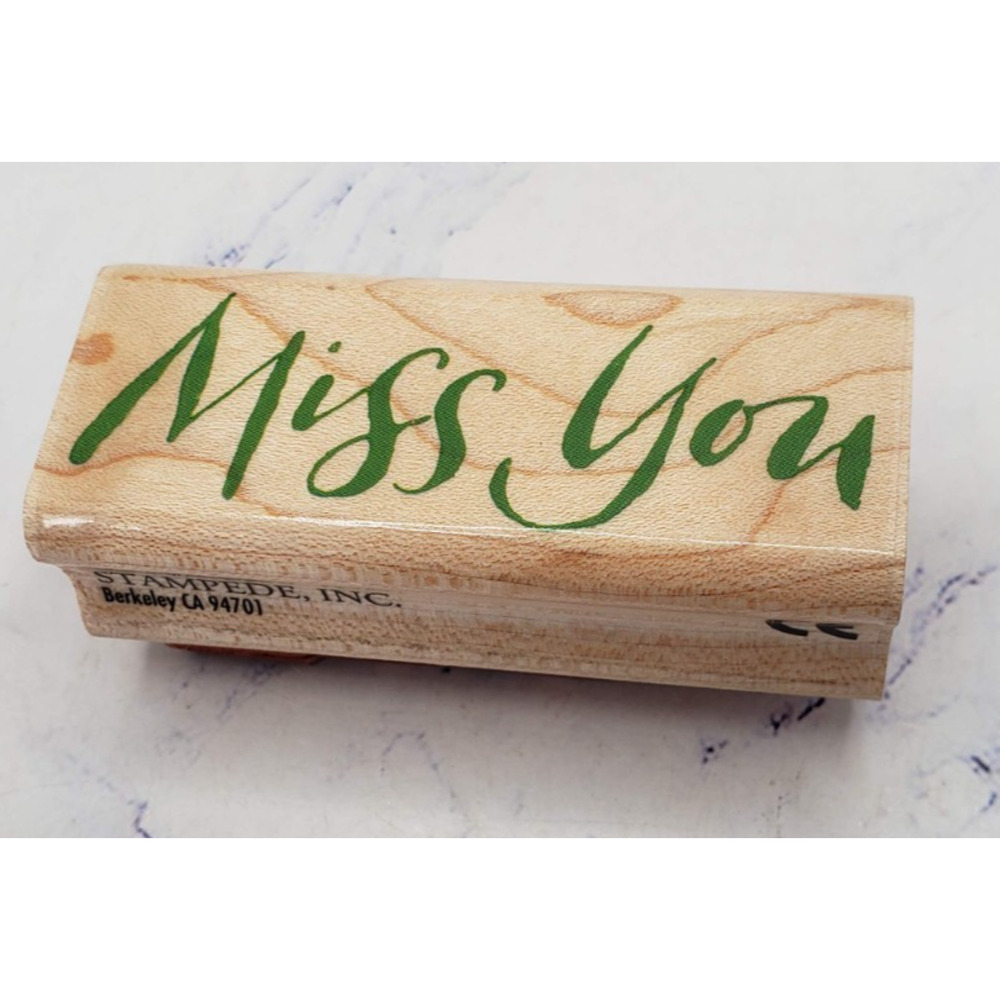Miss You Rubber Stampede Wood Mounted Rubber Stamp A2475C